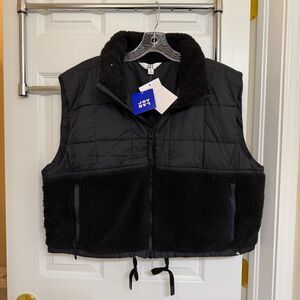 Women's High Pile and Quilted Vest - JoyLab™ Black